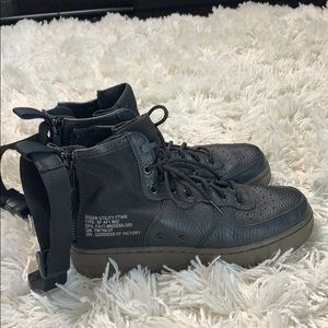 Nike black Tall Airforce Ones Men size 6.5